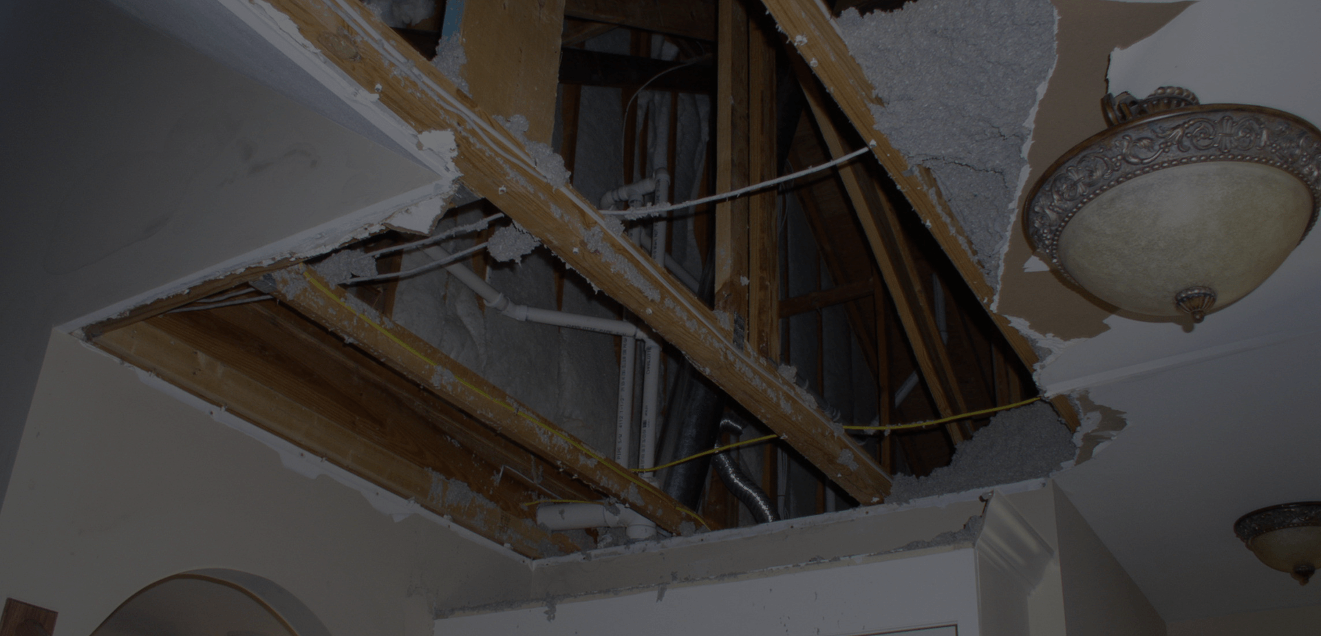 water-damage-ceiling - Orange Restoration