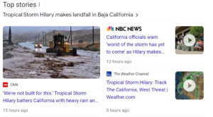 News Headlines report California and Mexico in destress from the the hurricane Hilary causing many homes and businesses to be in need of professional flood mitigation.