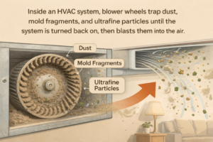 Why Hvac Is The #1 Vector Of Cross-Contamination In Cirs Homes 2 Hvac system diagram showing how it is really good ate moving particles around the home.